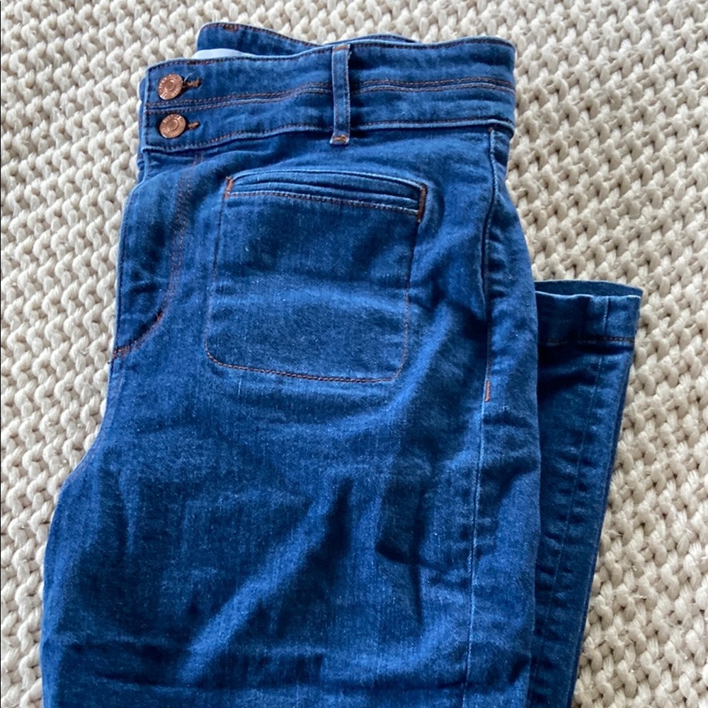 LOFT Women's High Rise Blue Jeans 10 - Picture 4 of 6